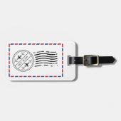 航空便で ラゲッジタグ (正面横)