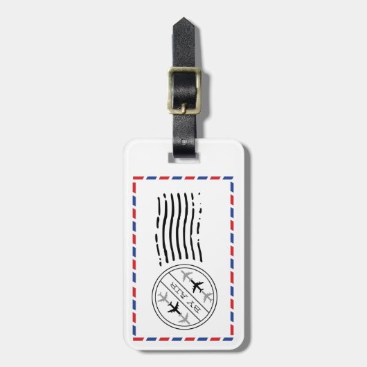 航空便で ラゲッジタグ (正面縦)
