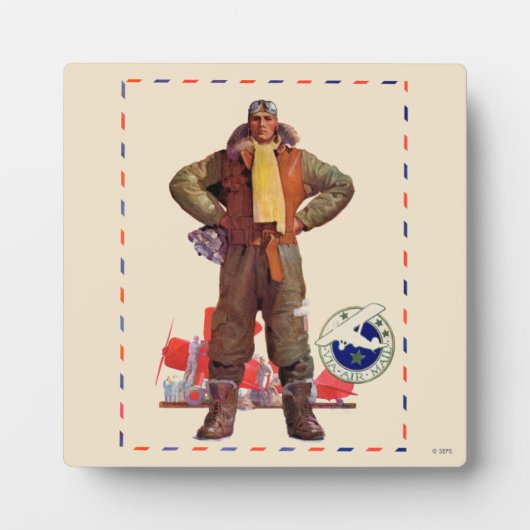 航空便のパイロット フォトプラーク (正面)