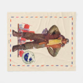 航空便のパイロット フリースブランケット (正面(横))