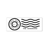 航空便の休日のグリーティングスタンプ ラバースタンプ (押印)