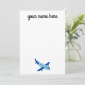 航空便の便箋子供へ サンキューカード (スタンド正面)