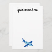 航空便の便箋子供へ サンキューカード (正面/裏面)