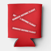 航空便の前に除去するラベル赤色航空 缶クーラー (正面)