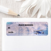 航空便の郵便配達郵便ID宛名ラベル ラベル (インサイチュ)