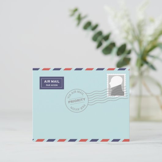 航空便はがき ポストカード (スタンド正面)