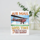 航空便は時間を節約します ポストカード (スタンド正面)