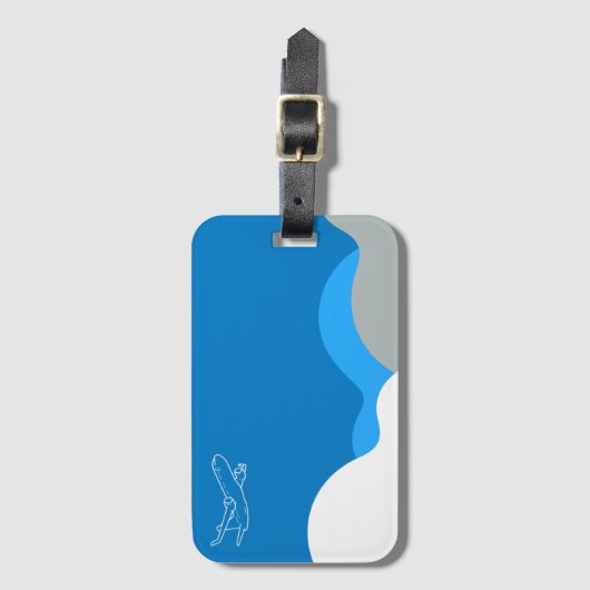 航空便または航空便のカスタマイズ可能 ラゲッジタグ (正面縦)