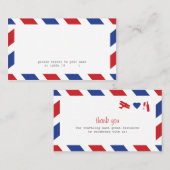 航空便エスコートカード プレイスカード (正面/裏面)