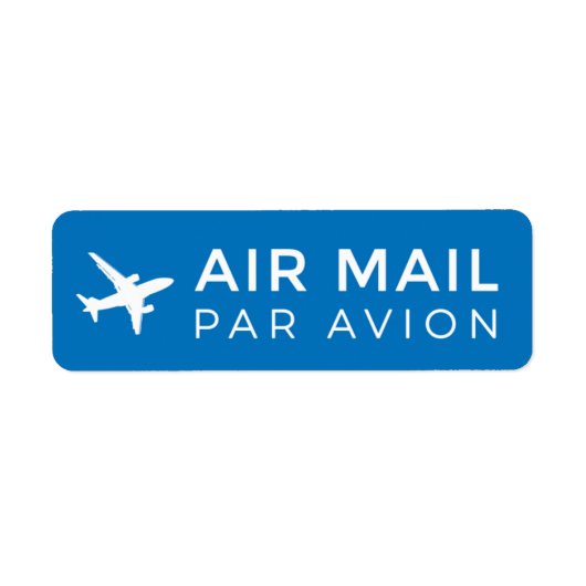 航空便パー・アヴィオン飛行機 エアメールスタンプ飛行機ラベル ラベル (正面)