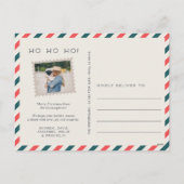 航空便ホリデー写真コラージポストカード シーズンポストカード (裏面)