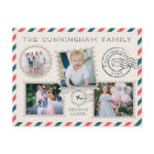 航空便ホリデー写真コラージポストカード