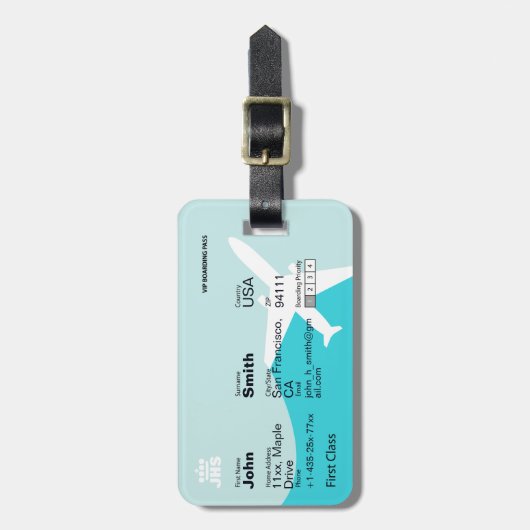 航空便搭乗券 ラゲッジタグ (正面縦)