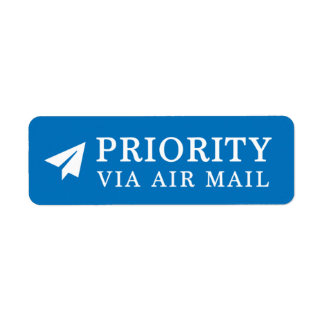 航空便紙飛行機紙飛行機折り紙による優先度 ラベル