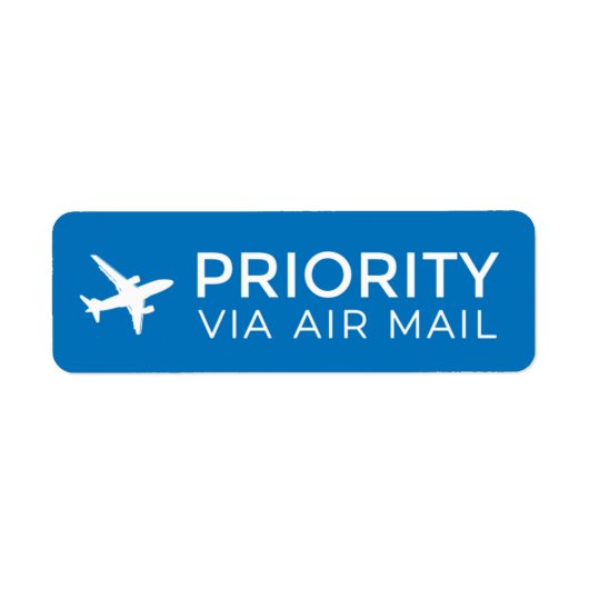 航空便飛行機飛行機ラベル経由の優先度 ラベル (正面)