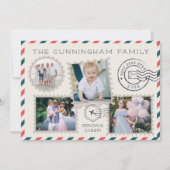 航空便 |レビューの年フォトコラージュ シーズンカード