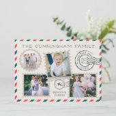 航空便 |レビューの年フォトコラージュ シーズンカード