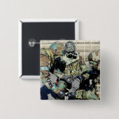 航空兵は韓国陸軍兵士を補佐する 缶バッジ (正面&裏面)