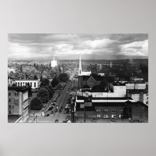 航空写真からのサレムまたはタウンビュー ポスター (正面)