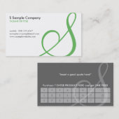 航空初期緑スタンプカード ロイヤリティカード (正面/裏面)