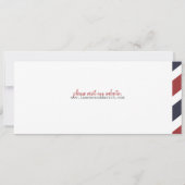 航空券の招待状 招待状 (裏面)