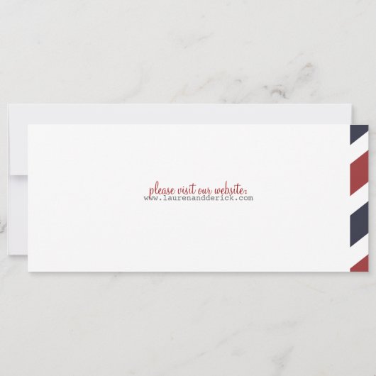 航空券の招待状 招待状 (裏面)