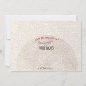 航空券の行先のパーティの招待状 招待状 (裏面)