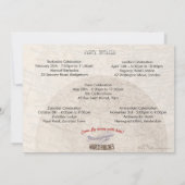 航空券パーティー招待状 複数日程 - カスタム 招待状 (裏面)