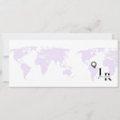 航空券 ミニマルデザインの結婚式招待状 セーブザデート (裏面)