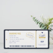 航空券 結婚式 出席案内 招待状 (スタンド正面)