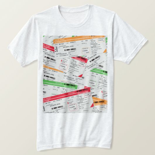 航空券 Tシャツ (デザイン正面)