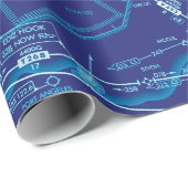 航空図の折り返し紙 ラッピングペーパー (ロールコーナー)