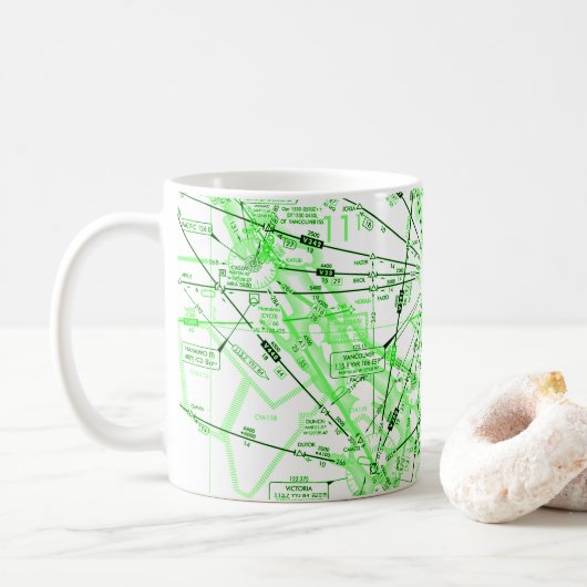 航空図コーヒーマグ コーヒーマグカップ (ドーナツ)
