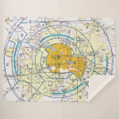 航空図シェルパ毛布 シェルパブランケット (正面(横))