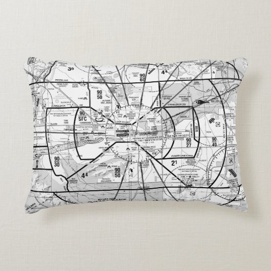 航空図 アクセントクッション (正面)
