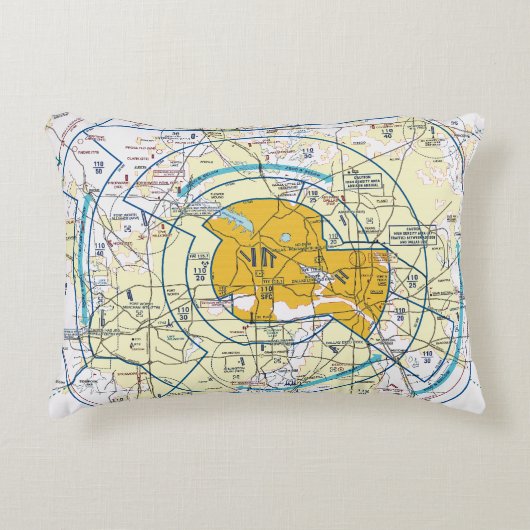 航空図 アクセントクッション (正面)