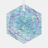 航空図 ガラスオーナメント (正面)