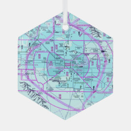 航空図 ガラスオーナメント