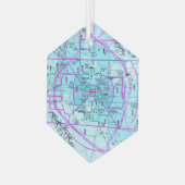 航空図 ガラスオーナメント (正面左)