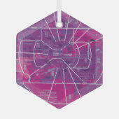 航空図 ガラスオーナメント (正面)