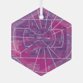 航空図 ガラスオーナメント