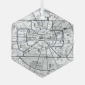 航空図 ガラスオーナメント (正面)