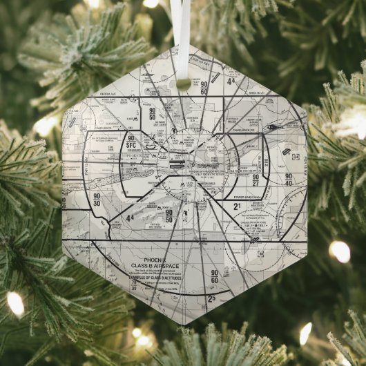 航空図 ガラスオーナメント (インサイチュ)