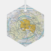 航空図 ガラスオーナメント (正面)