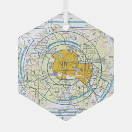 航空図 ガラスオーナメント