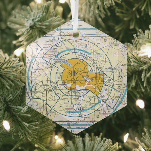 航空図 ガラスオーナメント (インサイチュ)