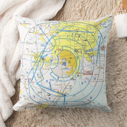 航空図 クッション (ブランケット)