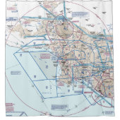 航空図 シャワーカーテン (正面)
