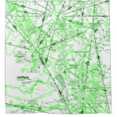 航空図 シャワーカーテン (正面)