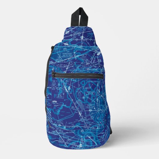 航空図 スリングバッグ (正面)